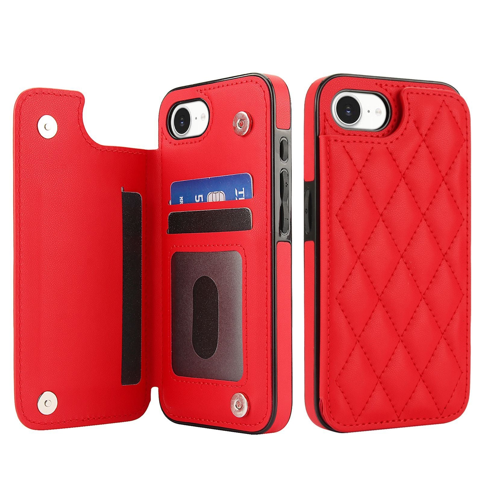 Chanel-style Card Holder Compatible with Apple 17 Pro Max/16 Plus Phone Cases, Iphone 15/14 Shockproof Protective Covers