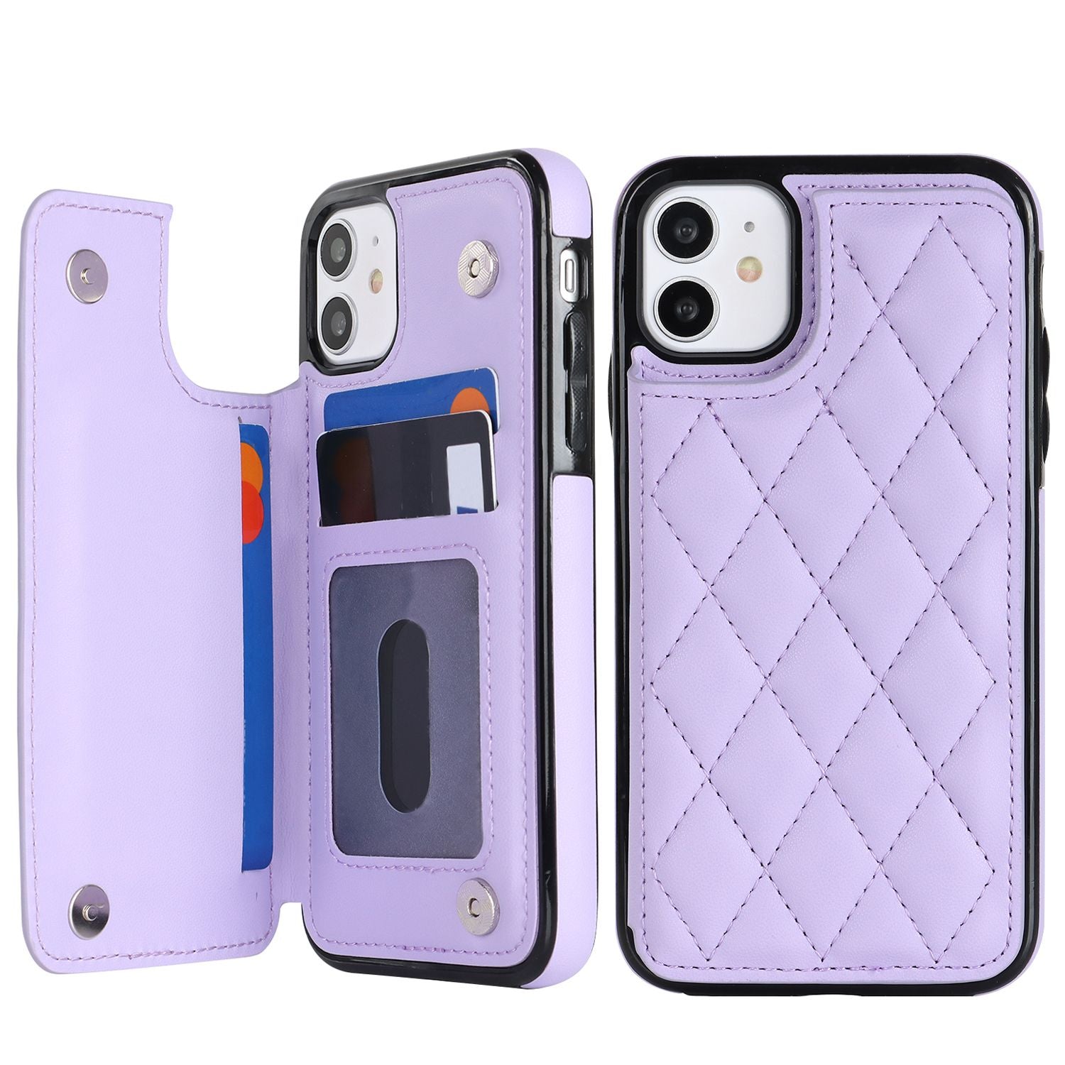 Chanel-style Card Holder Compatible with Apple 17 Pro Max/16 Plus Phone Cases, Iphone 15/14 Shockproof Protective Covers