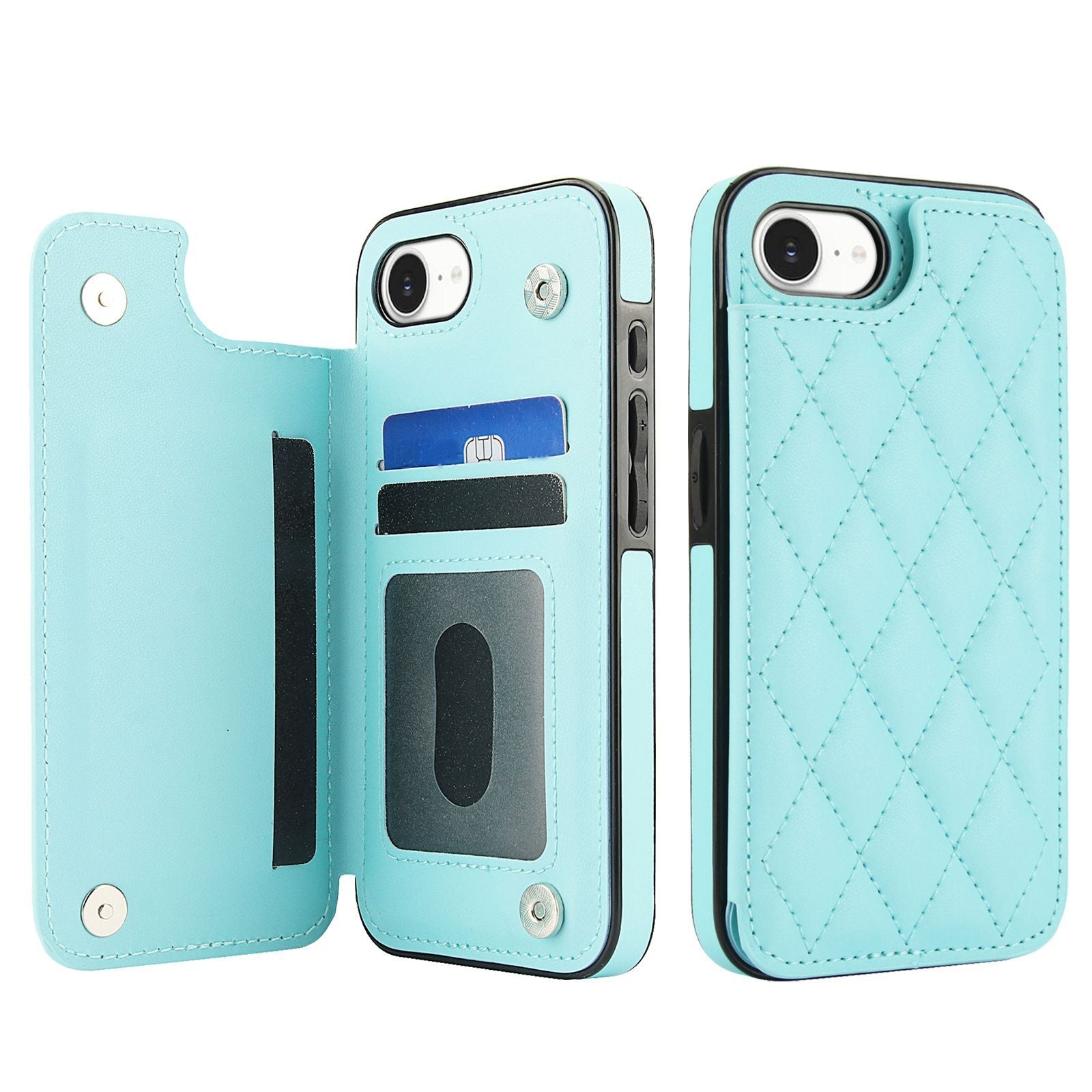 Chanel-style Card Holder Compatible with Apple 17 Pro Max/16 Plus Phone Cases, Iphone 15/14 Shockproof Protective Covers