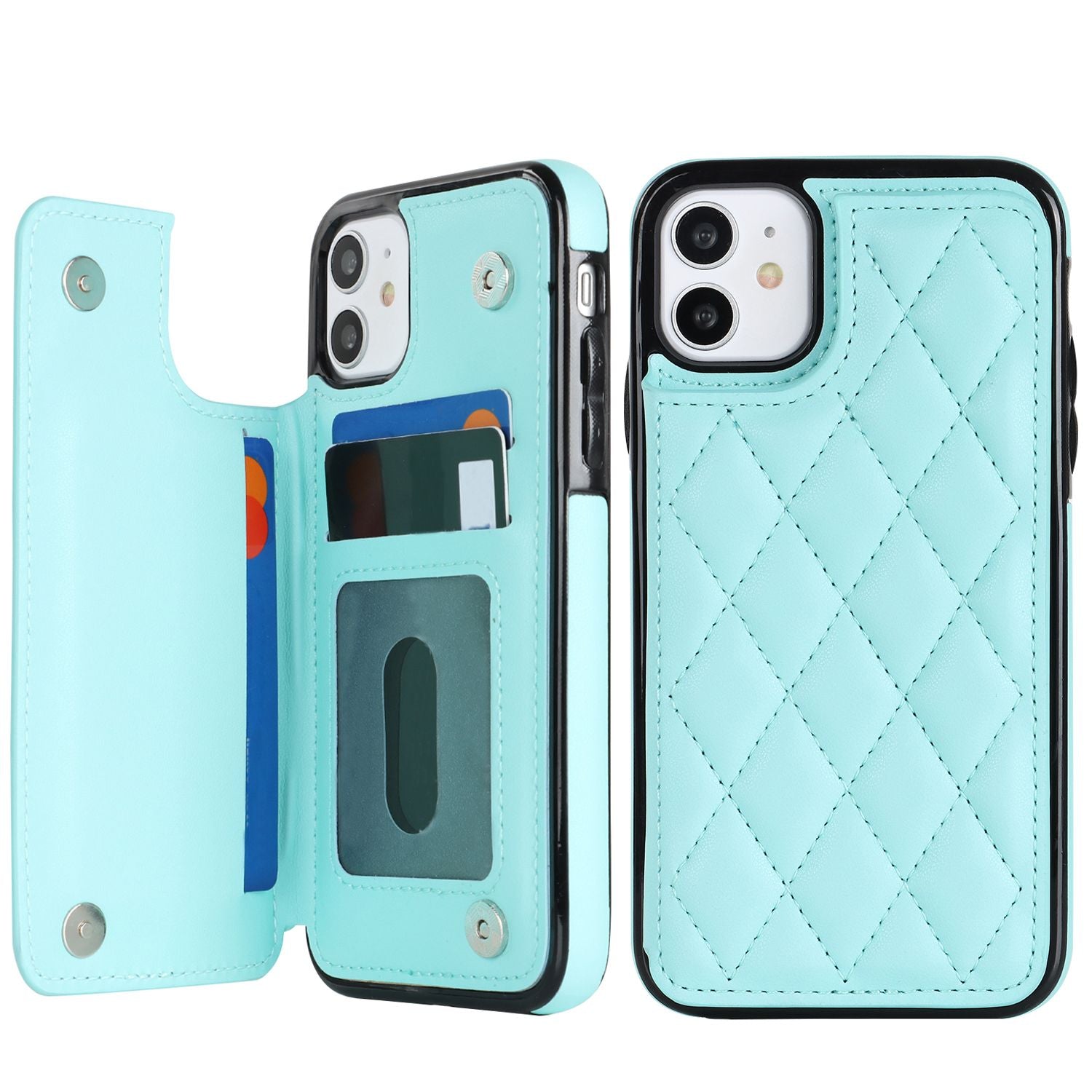 Chanel-style Card Holder Compatible with Apple 17 Pro Max/16 Plus Phone Cases, Iphone 15/14 Shockproof Protective Covers