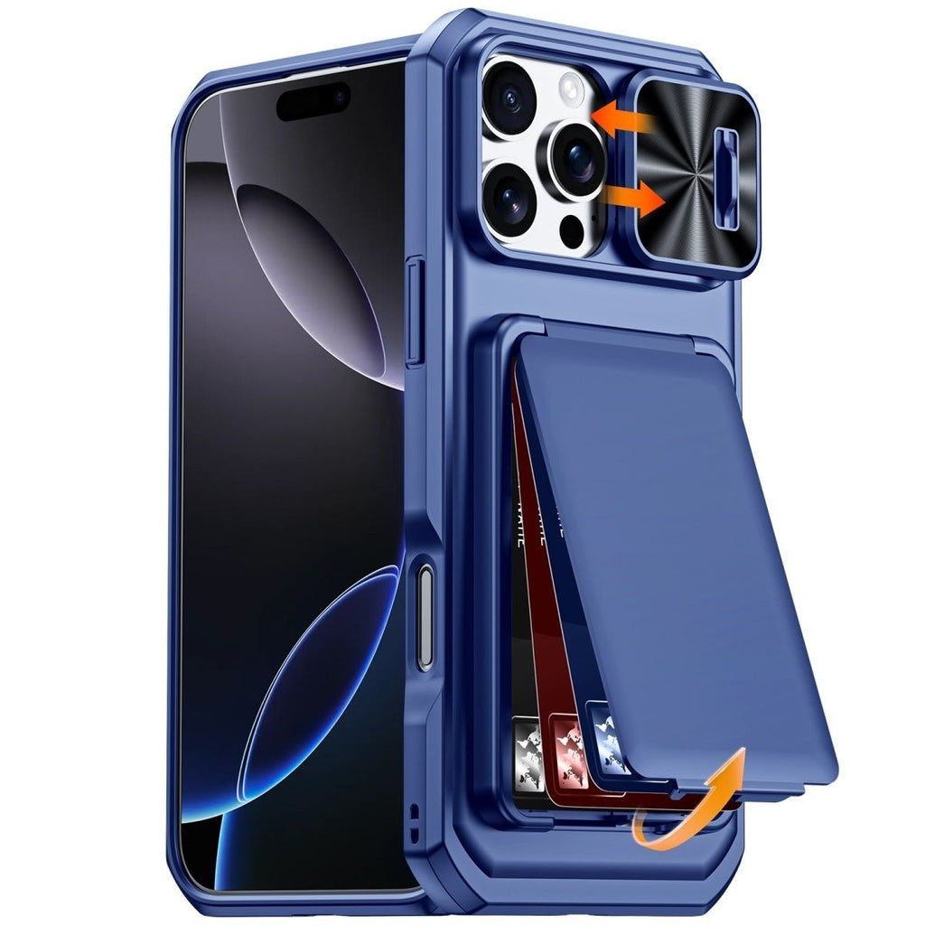Suitable for apple 17promax mobile phone case all-inclusive anti-fall 16promax/15promax card holder protective cover