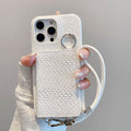 Makeup Mirror Apple 16promax Lanyard Mobile Phone Case 15pro Card Bag 13 with Bracket 14pro Hard 12 Half A Pack