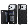 Chanel-style Card Holder Compatible with Apple 17 Pro Max/16 Plus Phone Cases, Iphone 15/14 Shockproof Protective Covers