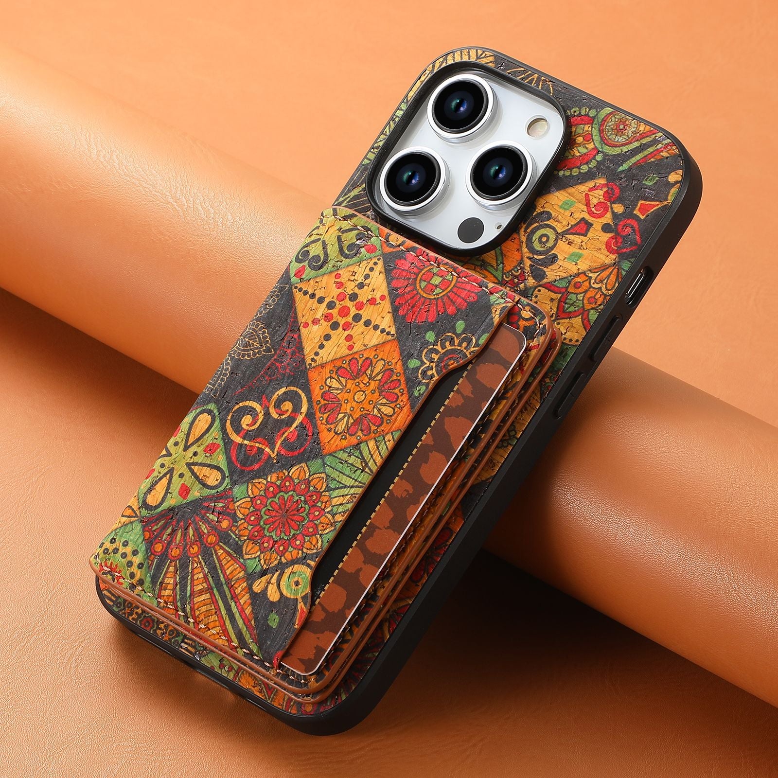 Suitable for Iphone Air Cork Phone Case Card Holder Apple 17promax Card Holder