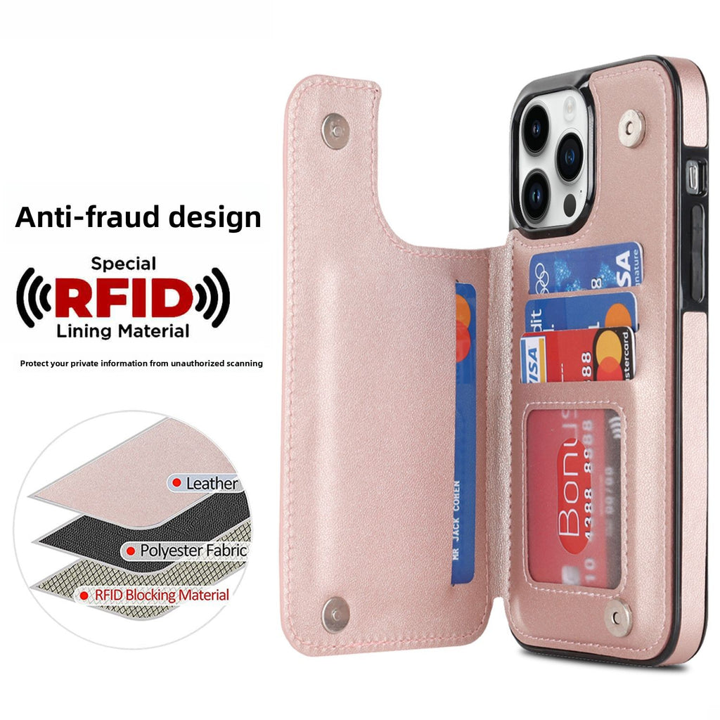 Chanel-style Card Holder Compatible with Apple 17 Pro Max/16 Plus Phone Cases, Iphone 15/14 Shockproof Protective Covers