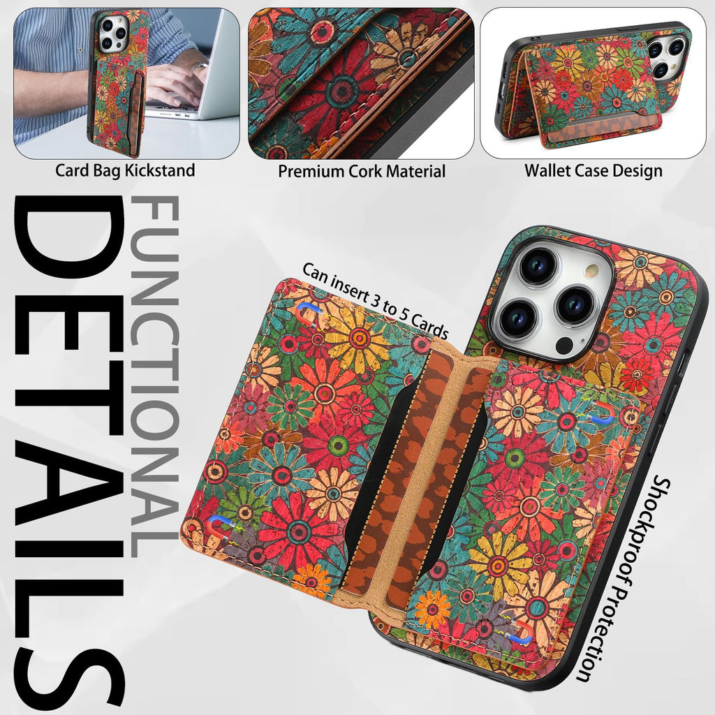 Suitable for Iphone Air Cork Phone Case Card Holder Apple 17promax Card Holder