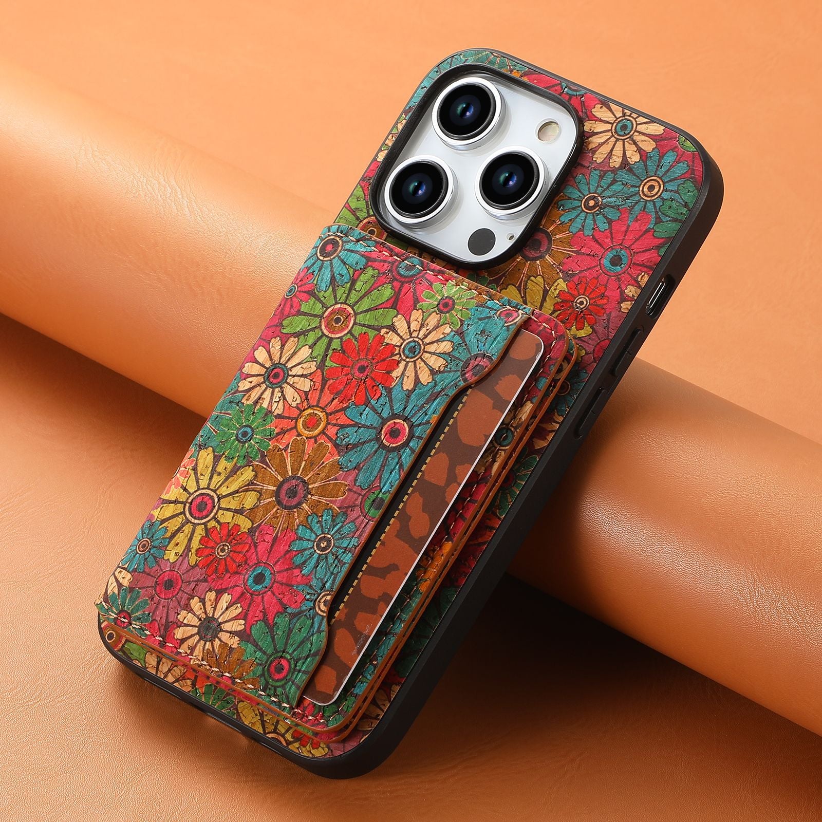 Suitable for Iphone Air Cork Phone Case Card Holder Apple 17promax Card Holder