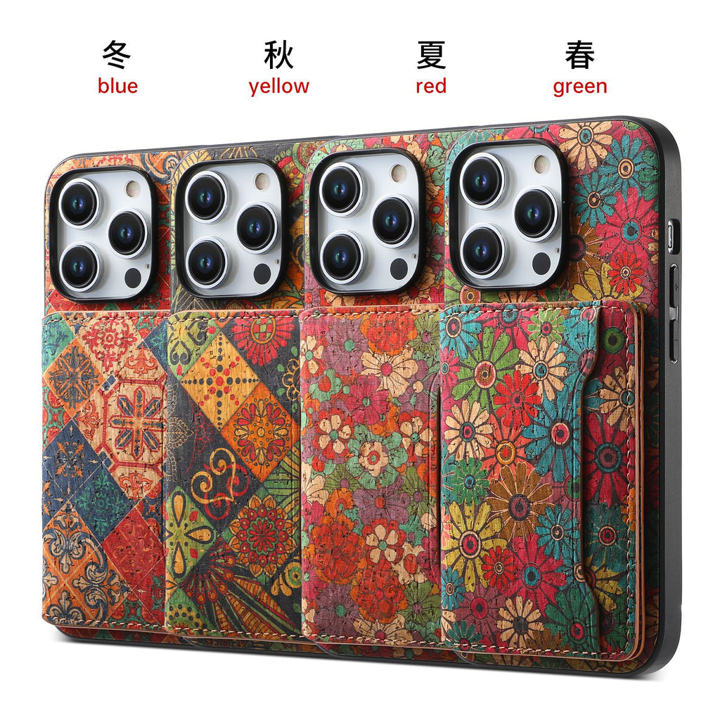 Suitable for Iphone Air Cork Phone Case Card Holder Apple 17promax Card Holder