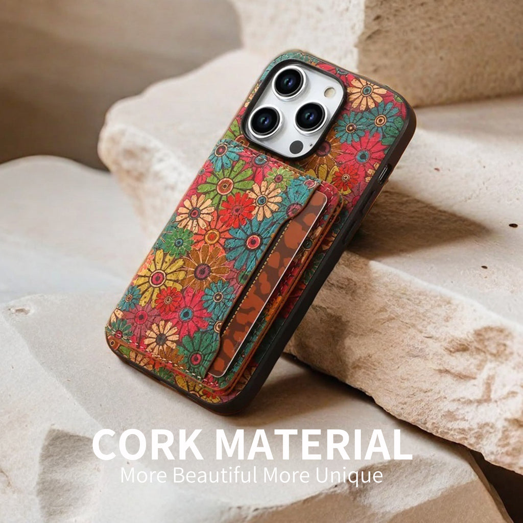 Suitable for Iphone Air Cork Phone Case Card Holder Apple 17promax Card Holder