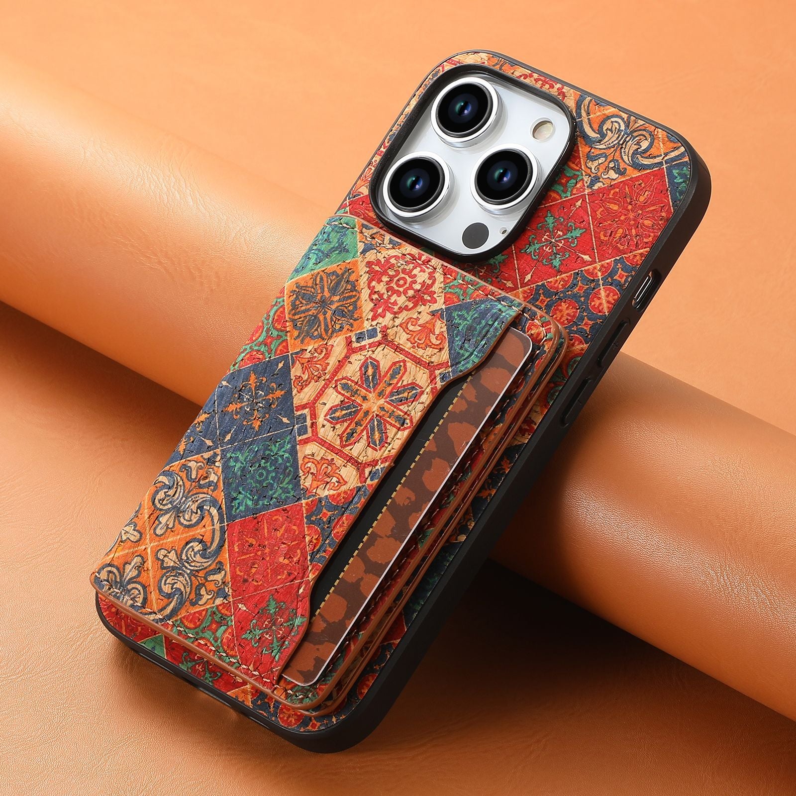 Suitable for Iphone Air Cork Phone Case Card Holder Apple 17promax Card Holder