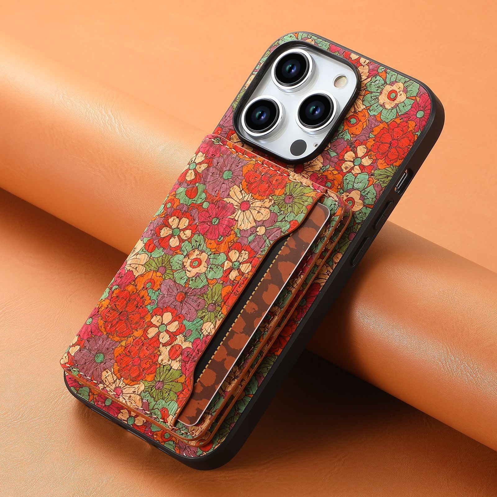 Suitable for Iphone Air Cork Phone Case Card Holder Apple 17promax Card Holder
