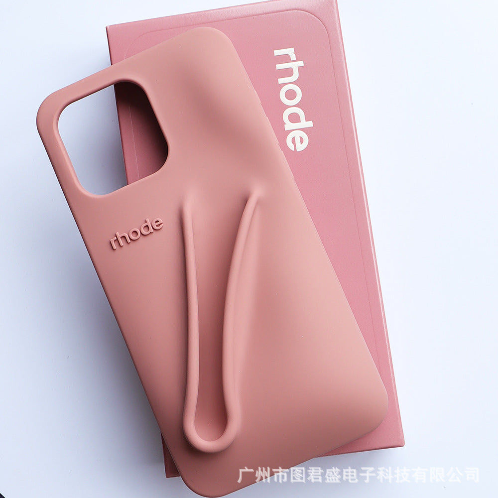 Same style lipstick lip gloss silicone full coverage case for iphone 13/14/15 pro max