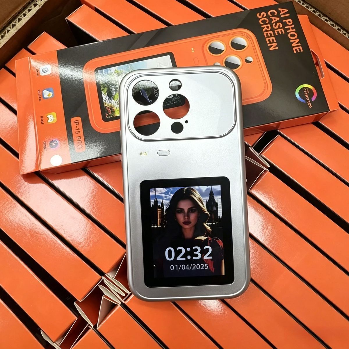 Iphone Smart Touchscreen Case - Rear Camera Mirror, Custom Wallpaper Display Phone Case