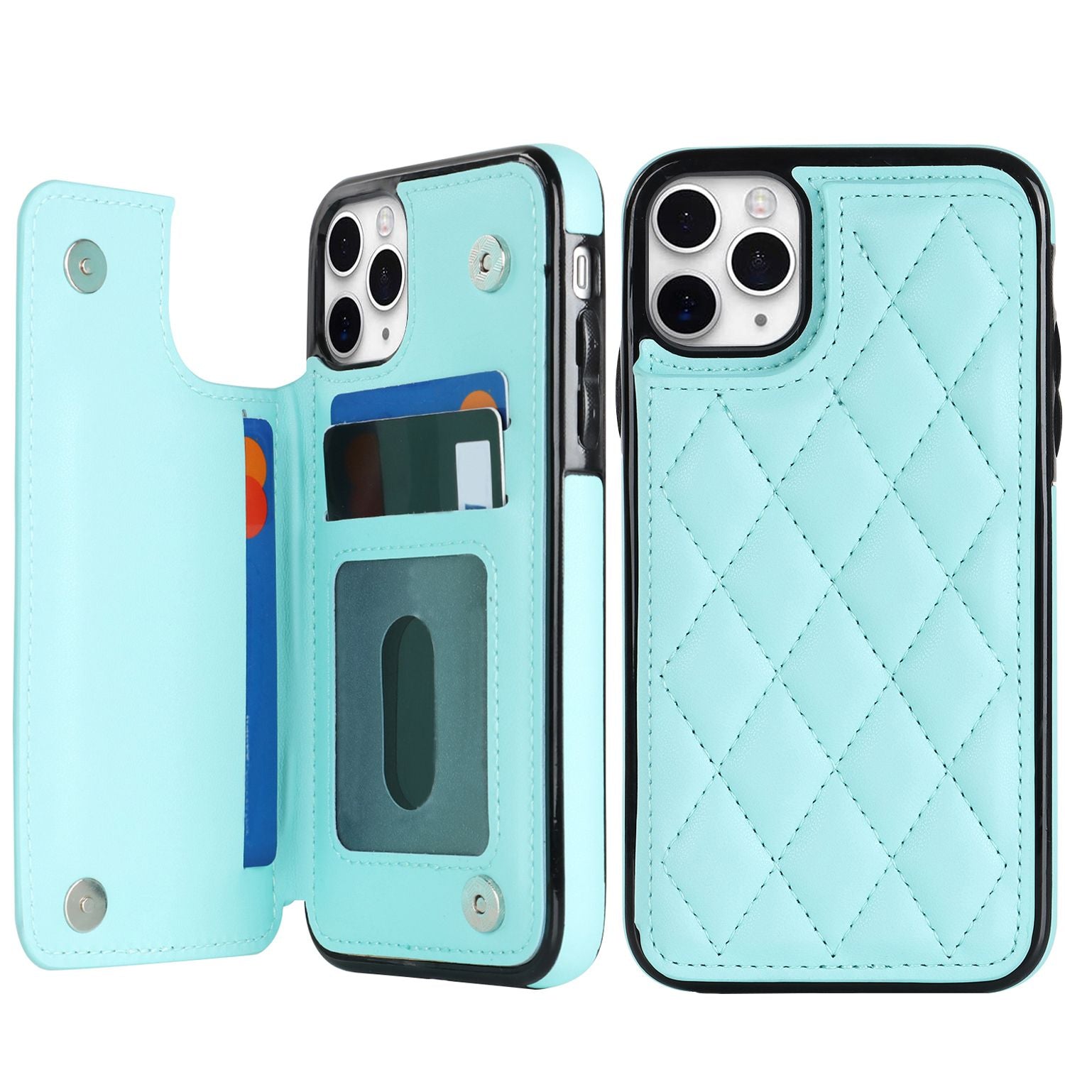 Chanel-style Card Holder Compatible with Apple 17 Pro Max/16 Plus Phone Cases, Iphone 15/14 Shockproof Protective Covers