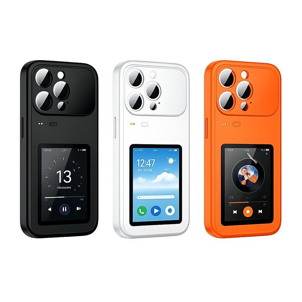 Iphone Smart Touchscreen Case - Rear Camera Mirror, Custom Wallpaper Display Phone Case