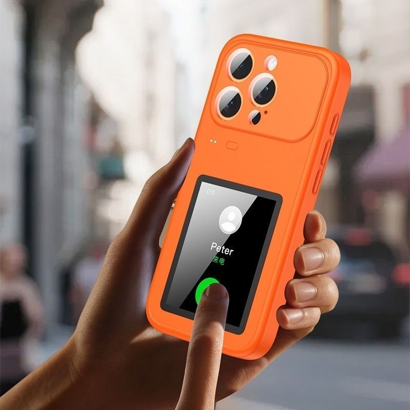 Iphone Smart Touchscreen Case - Rear Camera Mirror, Custom Wallpaper Display Phone Case