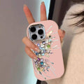 Drop-proof oval diamond butterfly case for apple iphone 16, iphone 15 pro max full coverage, iphone 14 silicone, iphone 13
