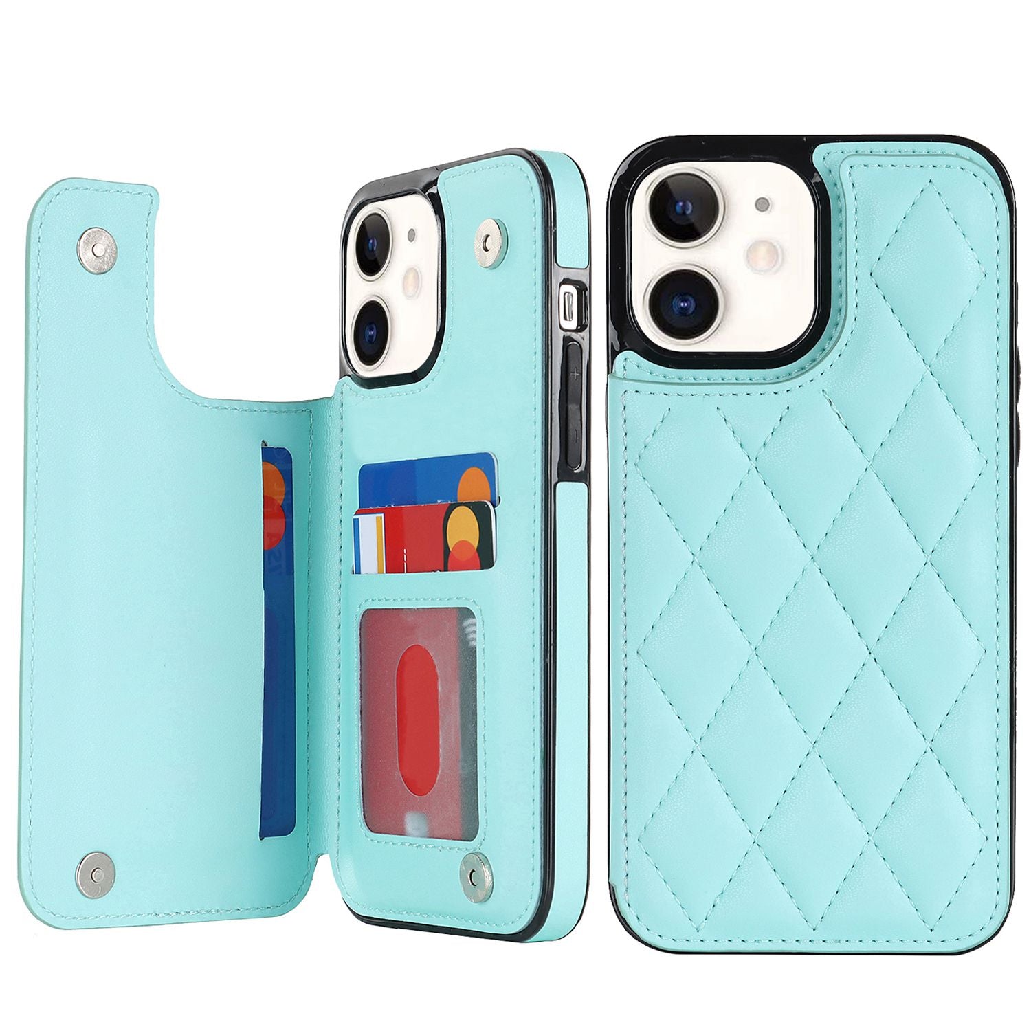 Chanel-style Card Holder Compatible with Apple 17 Pro Max/16 Plus Phone Cases, Iphone 15/14 Shockproof Protective Covers