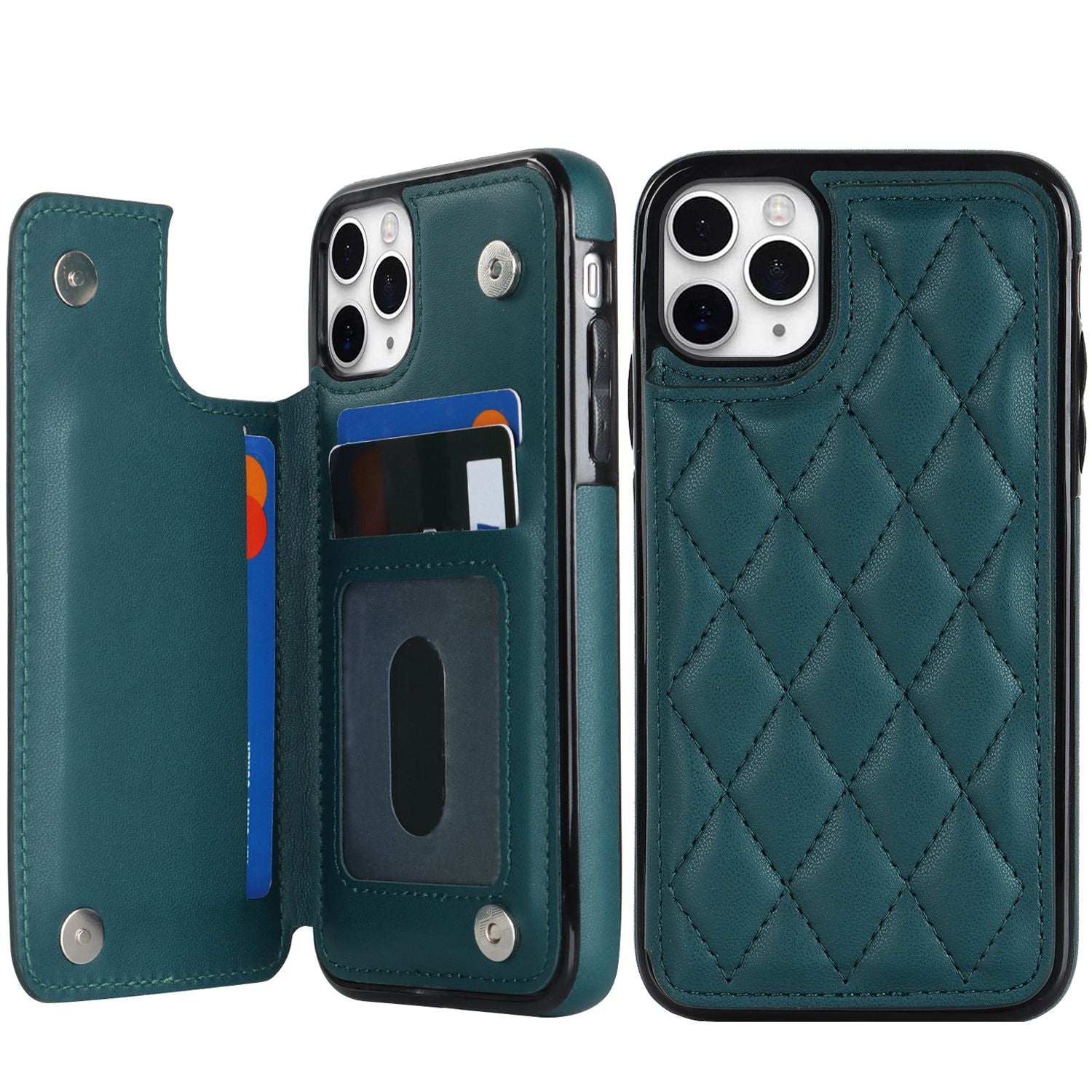 Chanel-style Card Holder Compatible with Apple 17 Pro Max/16 Plus Phone Cases, Iphone 15/14 Shockproof Protective Covers