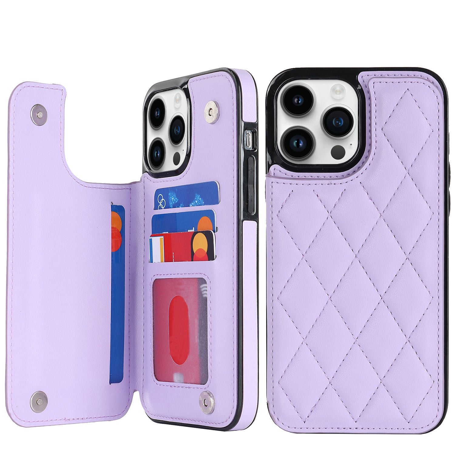 Chanel-style Card Holder Compatible with Apple 17 Pro Max/16 Plus Phone Cases, Iphone 15/14 Shockproof Protective Covers