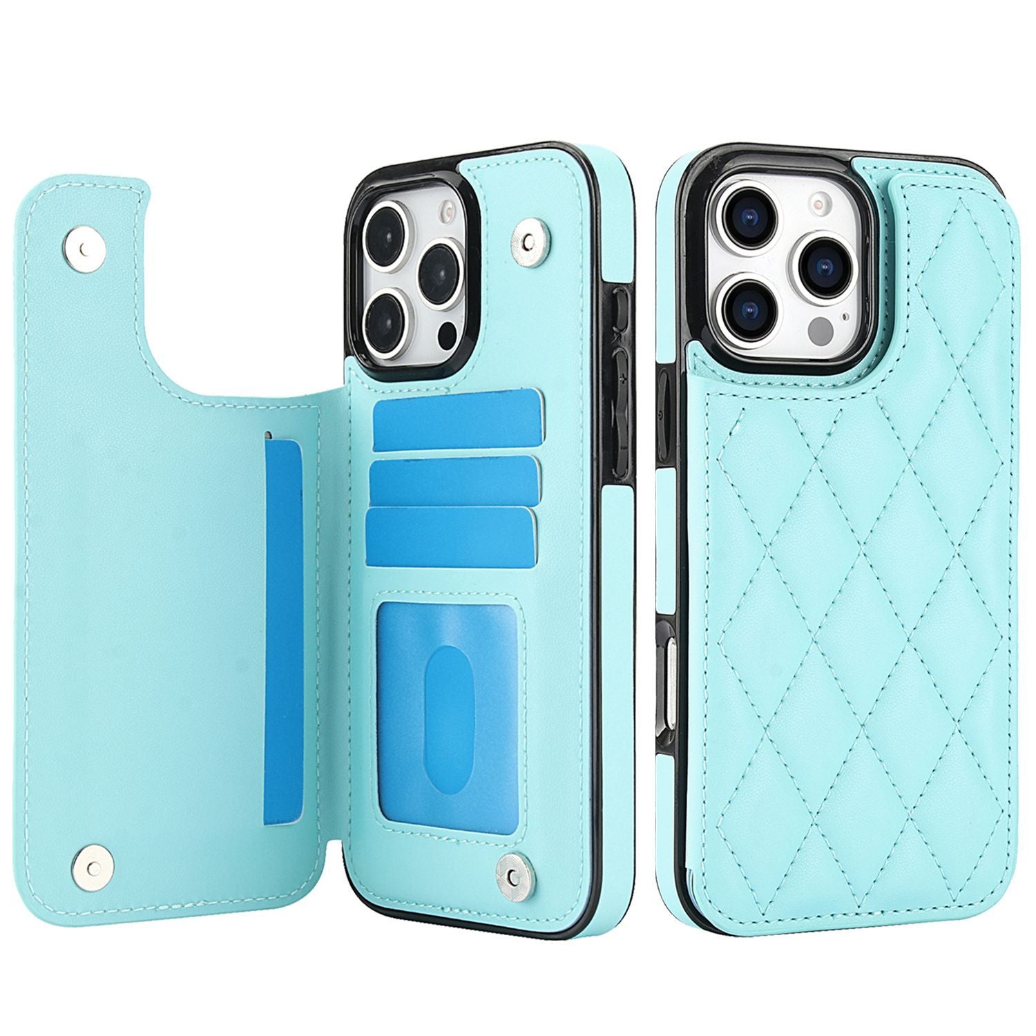 Chanel-style Card Holder Compatible with Apple 17 Pro Max/16 Plus Phone Cases, Iphone 15/14 Shockproof Protective Covers