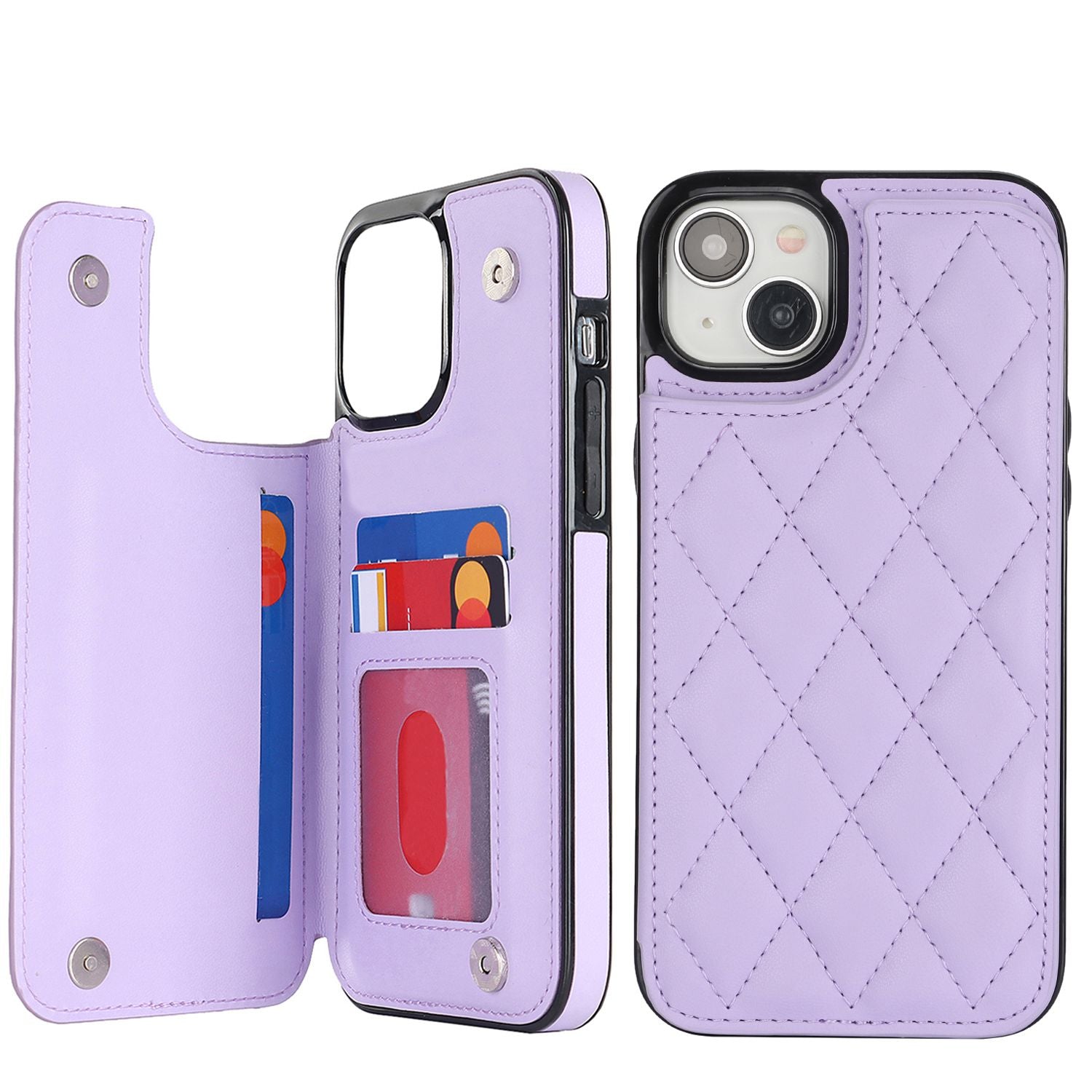 Chanel-style Card Holder Compatible with Apple 17 Pro Max/16 Plus Phone Cases, Iphone 15/14 Shockproof Protective Covers
