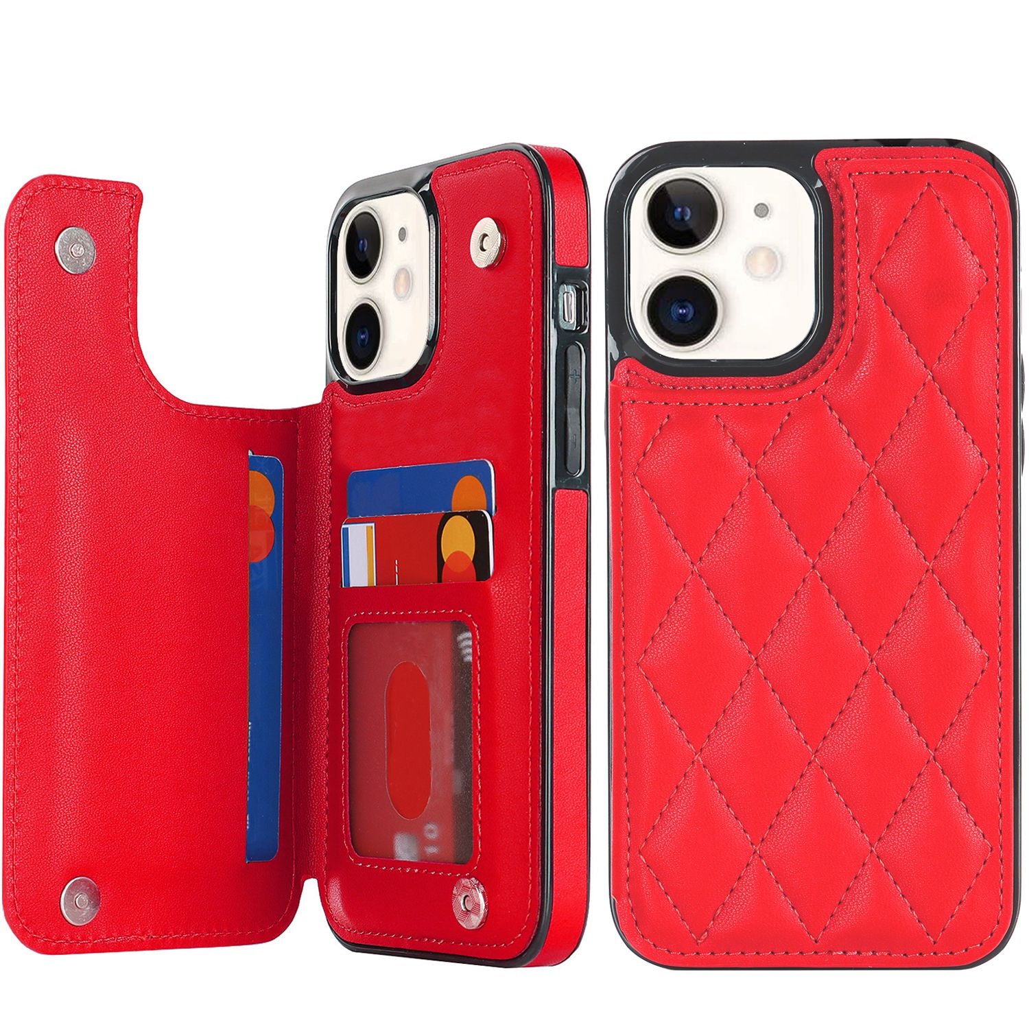 Chanel-style Card Holder Compatible with Apple 17 Pro Max/16 Plus Phone Cases, Iphone 15/14 Shockproof Protective Covers